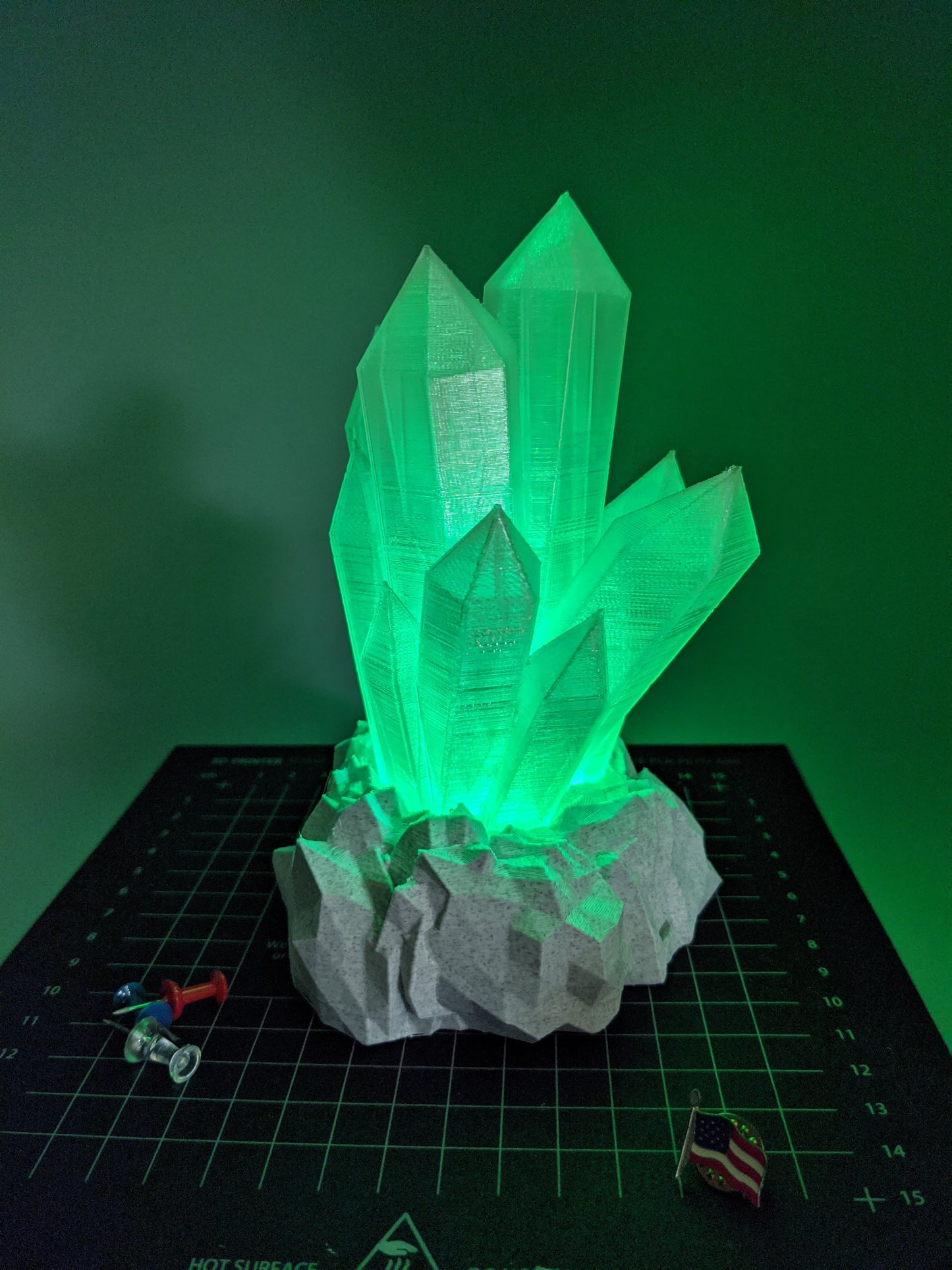 Wireless Rocky Crystal Lamp - 3D Printed
