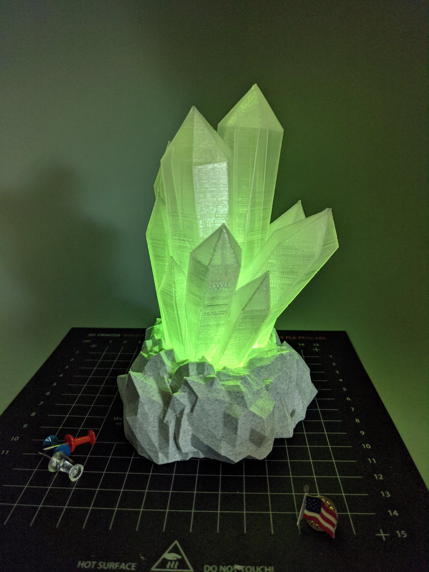 Wireless Rocky Crystal Lamp - 3D Printed