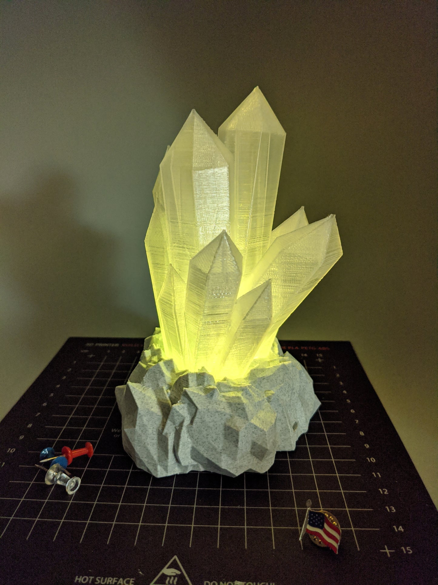 Wireless Rocky Crystal Lamp - 3D Printed