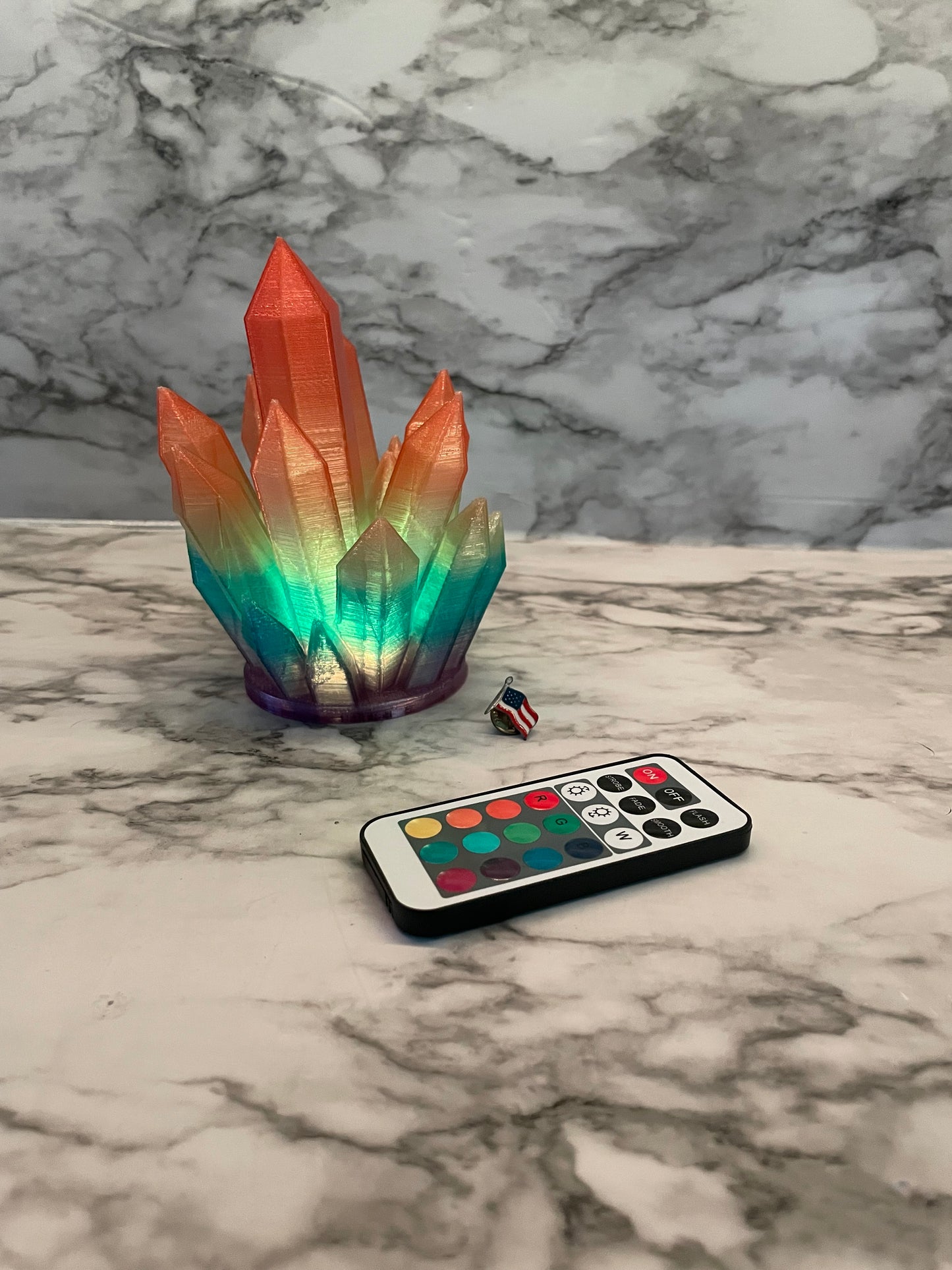 Rainbow Pride Crystal Lamp - 3D Printed