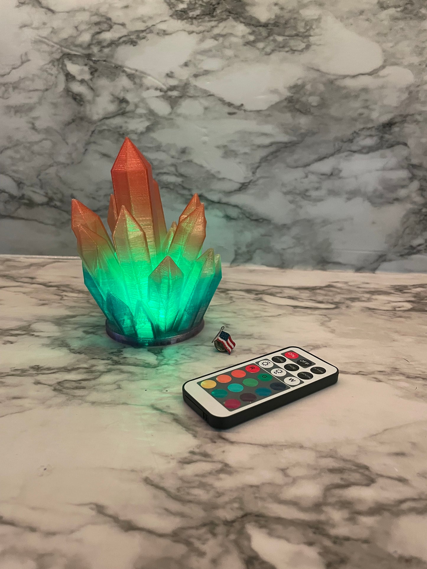 Rainbow Pride Crystal Lamp - 3D Printed