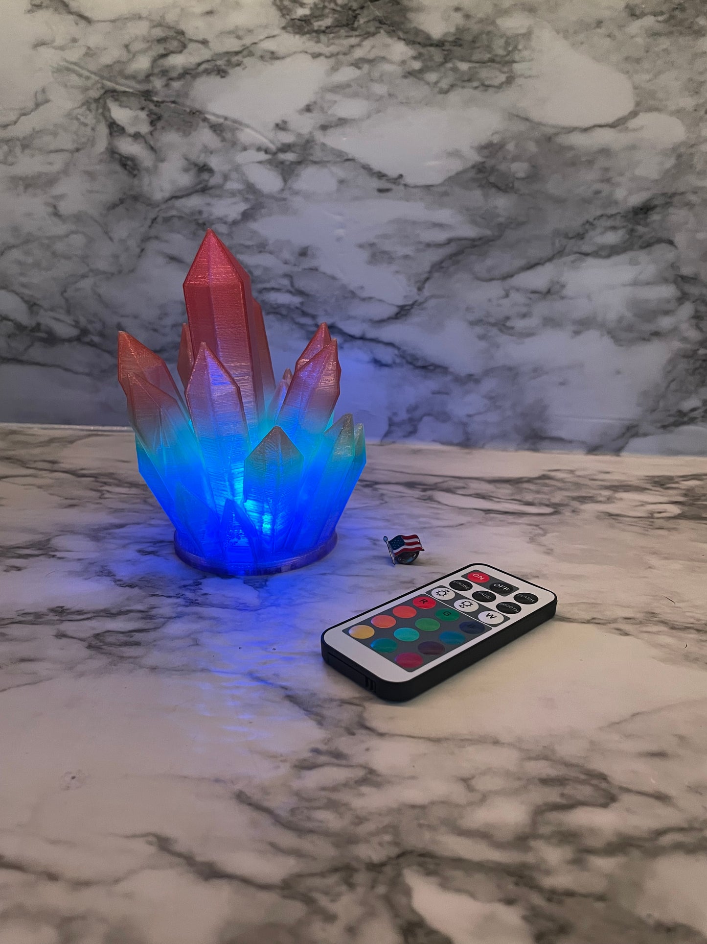 Rainbow Pride Crystal Lamp - 3D Printed