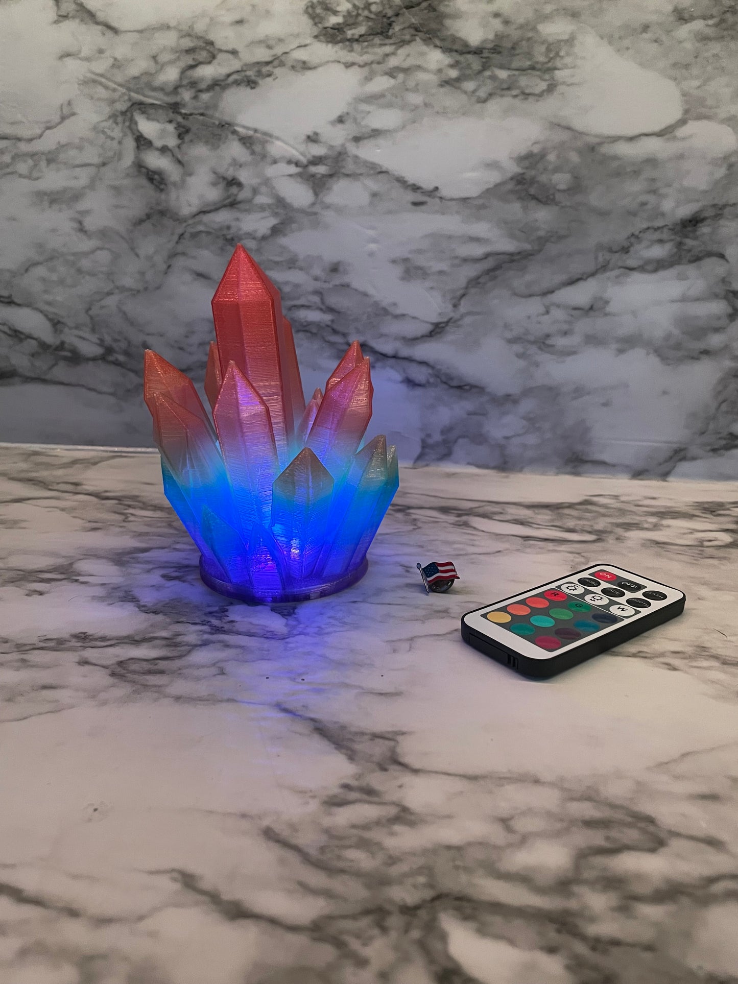 Rainbow Pride Crystal Lamp - 3D Printed