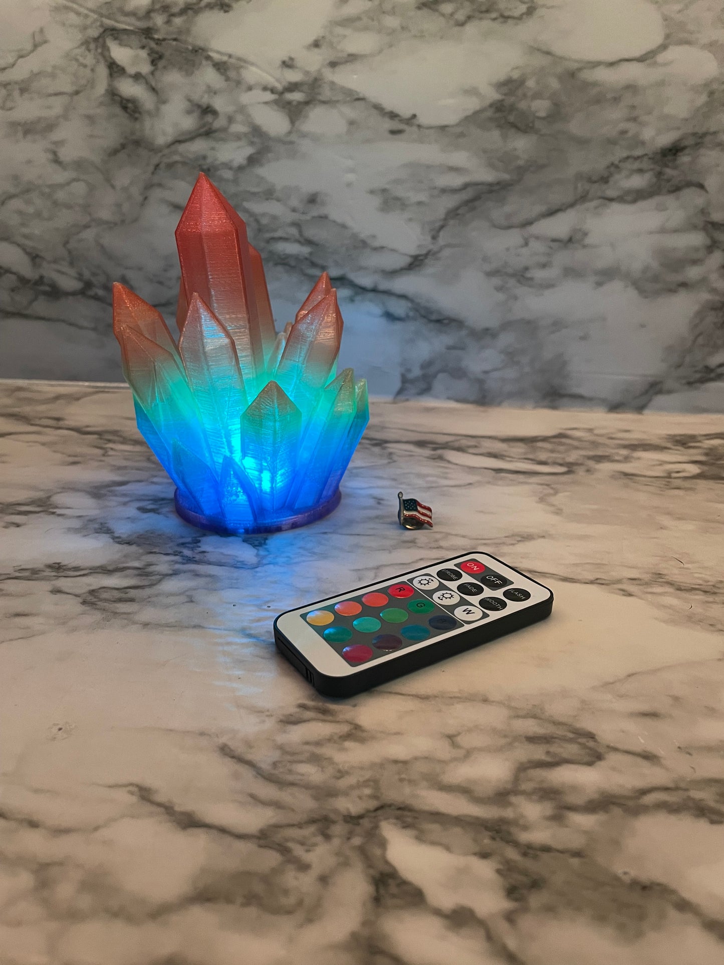 Rainbow Pride Crystal Lamp - 3D Printed