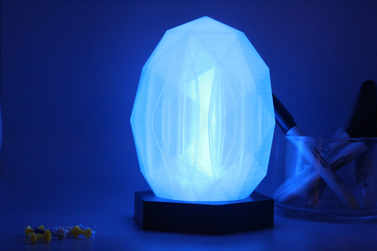 3D Printed Hexa-Dragon Egg Lamp