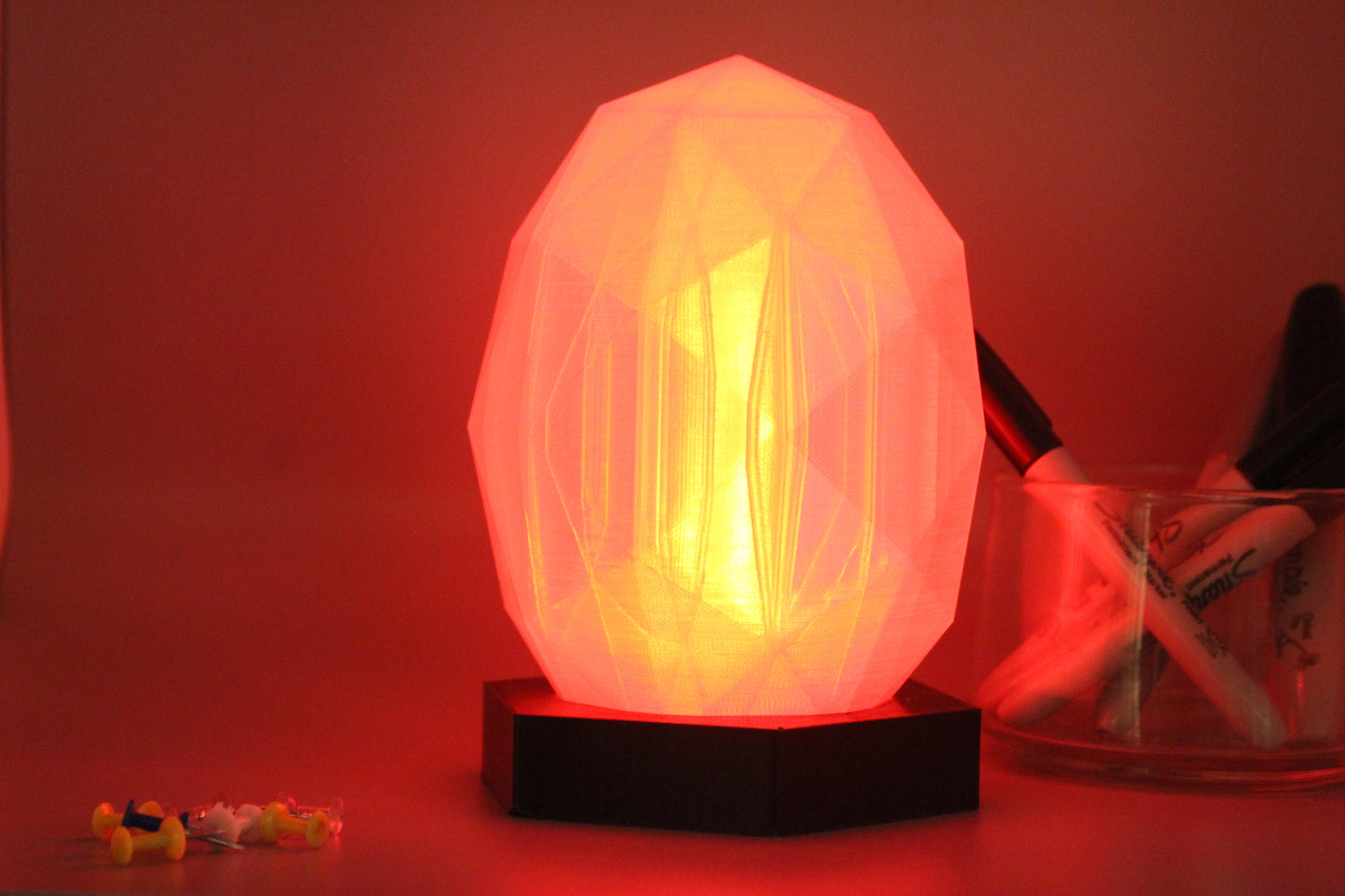 3D Printed Hexa-Dragon Egg Lamp