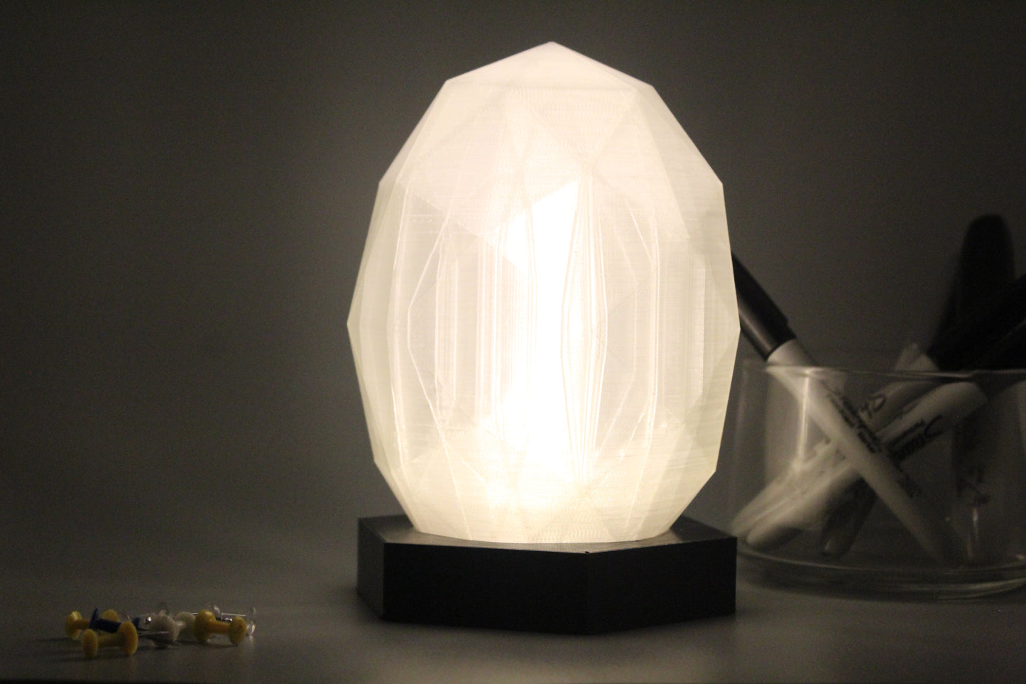 3D Printed Hexa-Dragon Egg Lamp