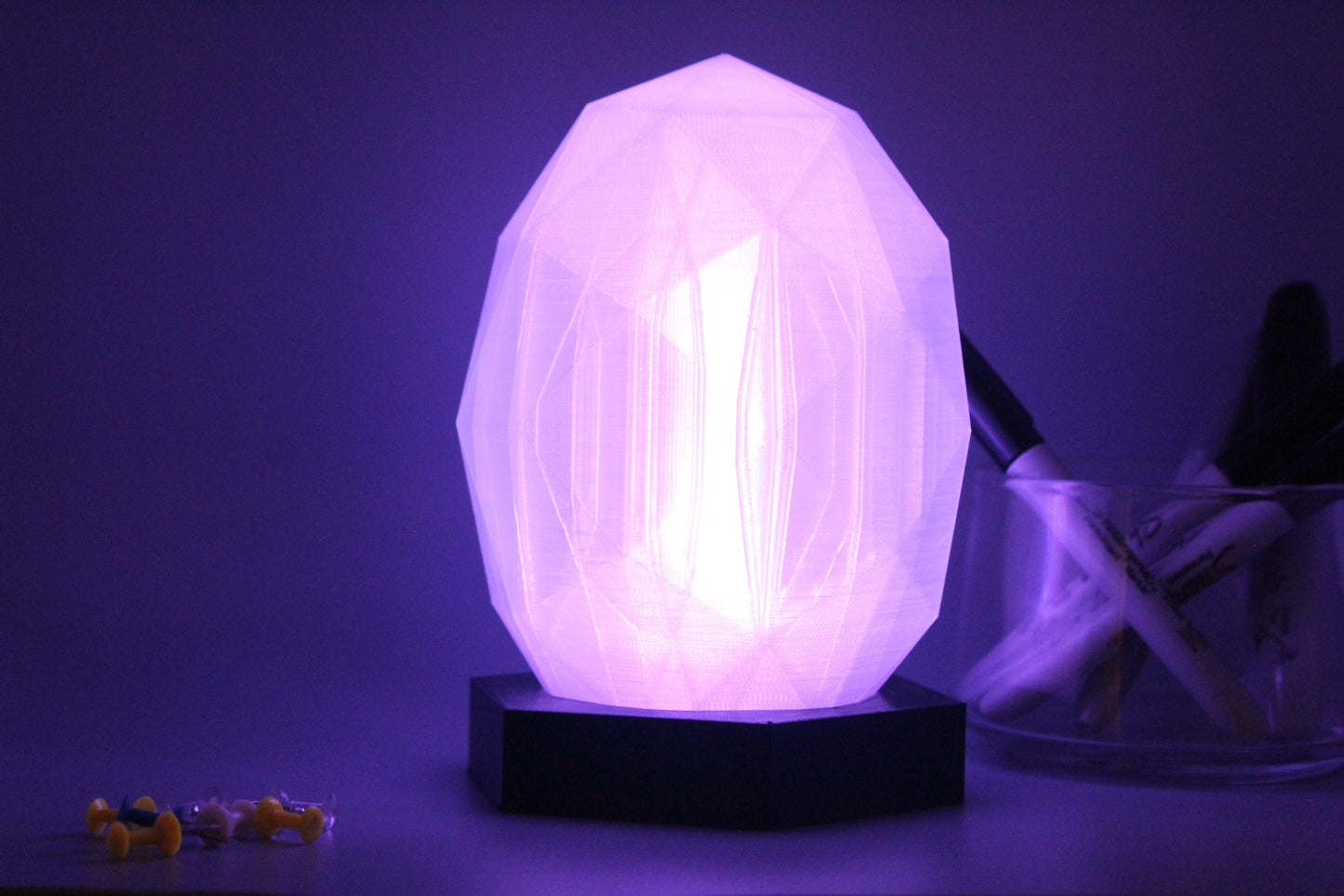 3D Printed Hexa-Dragon Egg Lamp