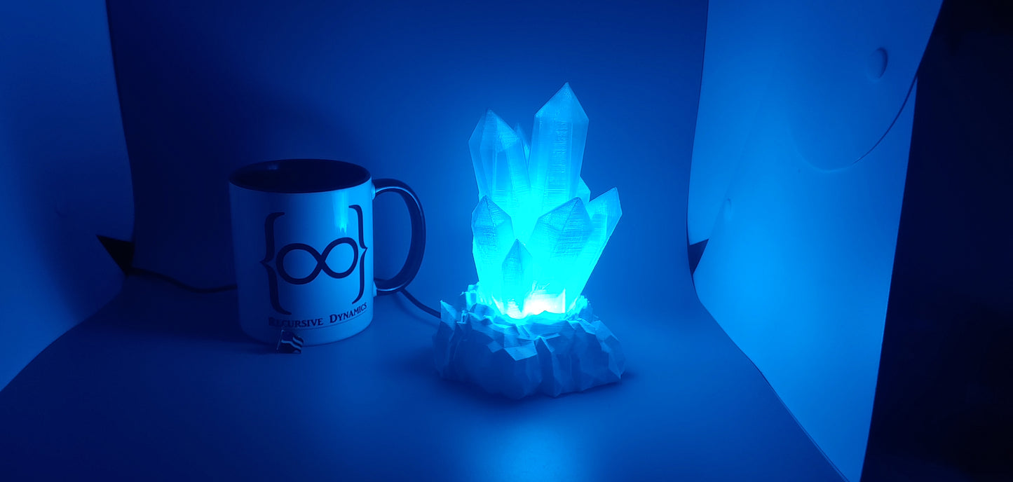 Wired Rocky Crystal Lamp - 3D Printed