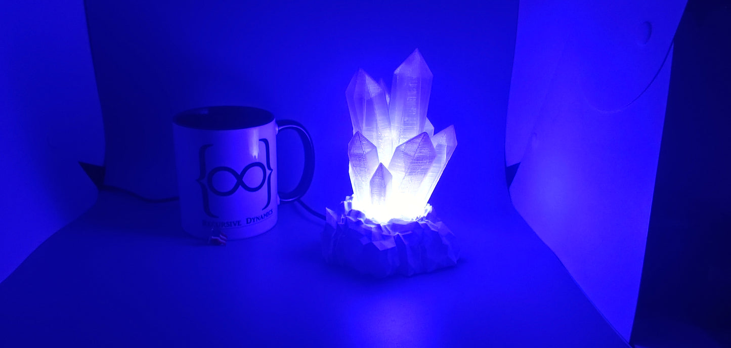 Wired Rocky Crystal Lamp - 3D Printed