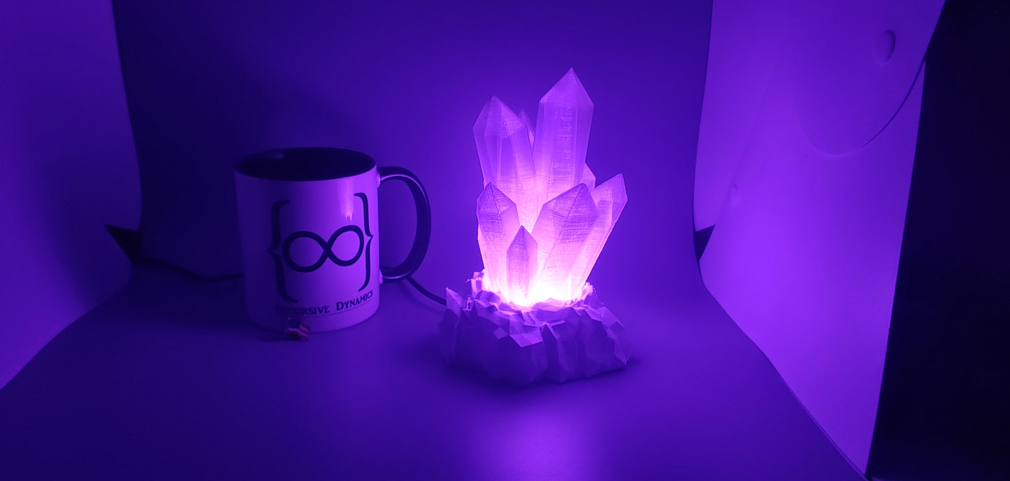 Wired Rocky Crystal Lamp - 3D Printed