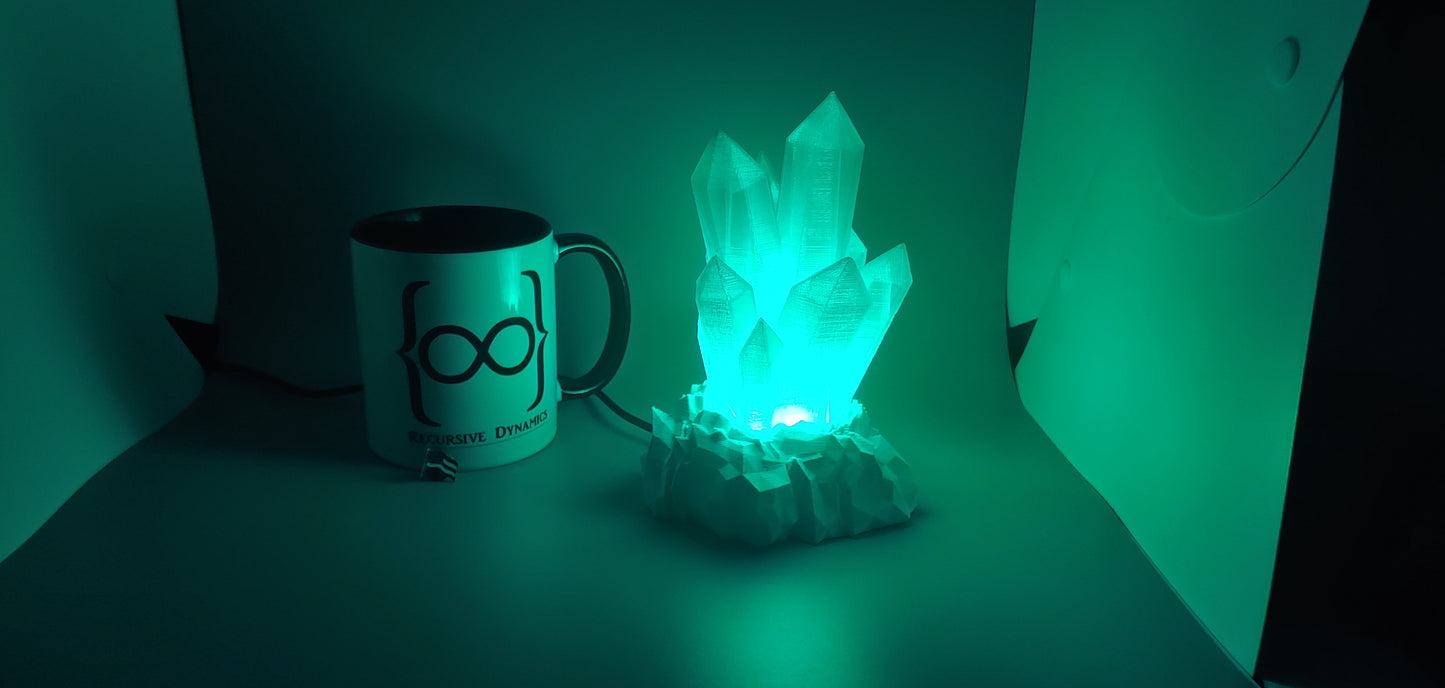 Wired Rocky Crystal Lamp - 3D Printed