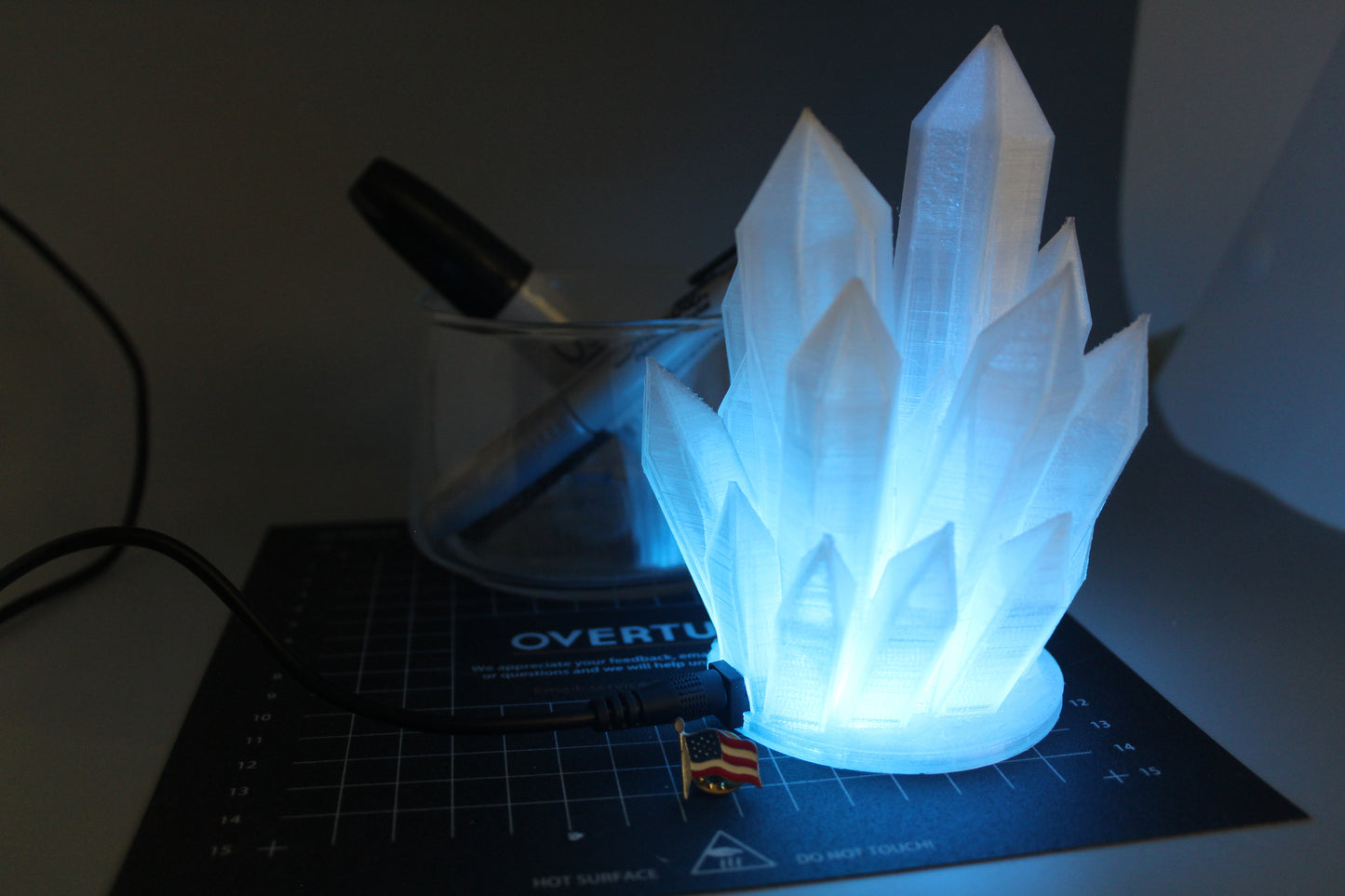 Wired Crystal Lamp - 3D Printed