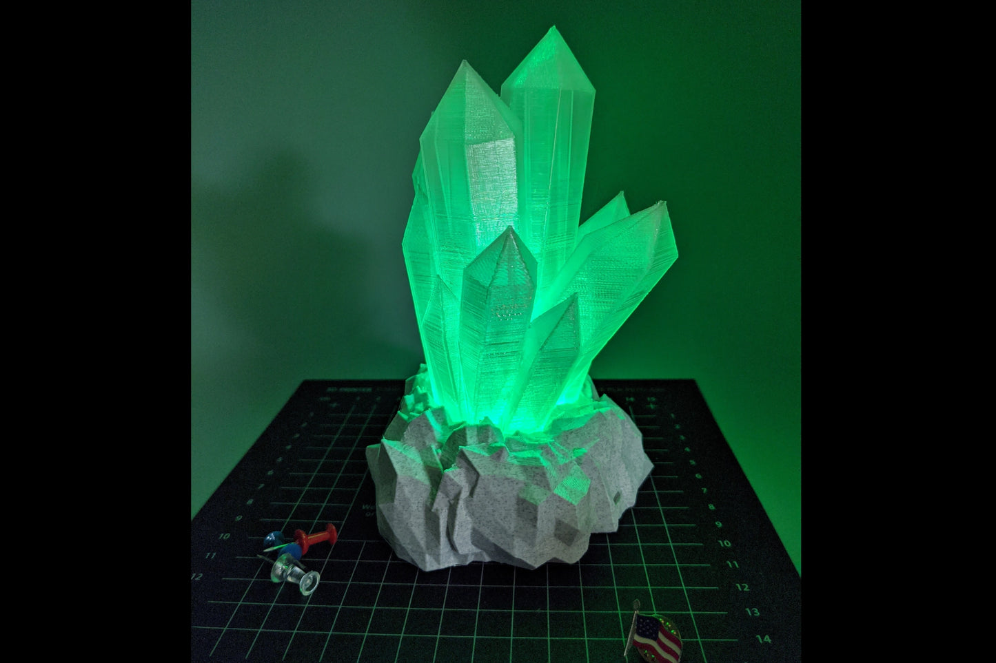 Wireless Rocky Crystal Lamp - 3D Printed