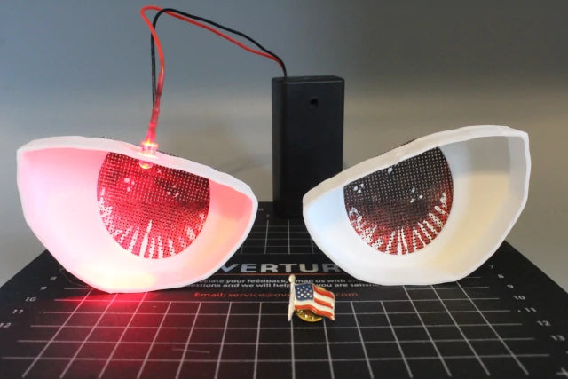 3D Printed Mascot Eyes With LEDs